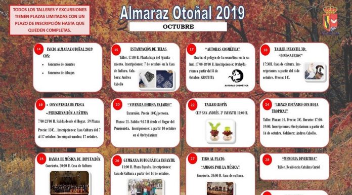 Almaraz organiza un calendario de actividades para el otoño